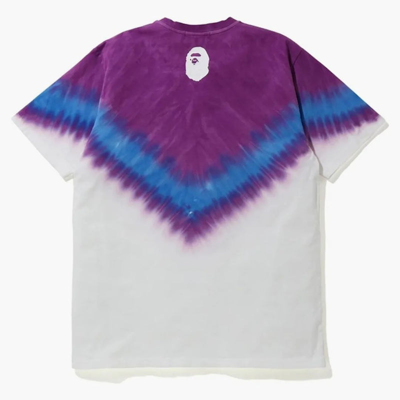 Bape curved logo tie dye tea purple