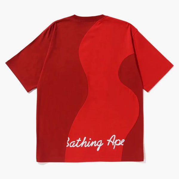 Bape Cutting College Relaxed Fit Tee Red