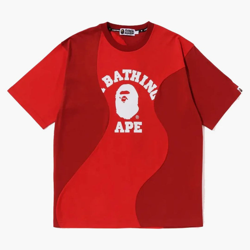 Bape Cutting College Relaxed Fit Tee Red