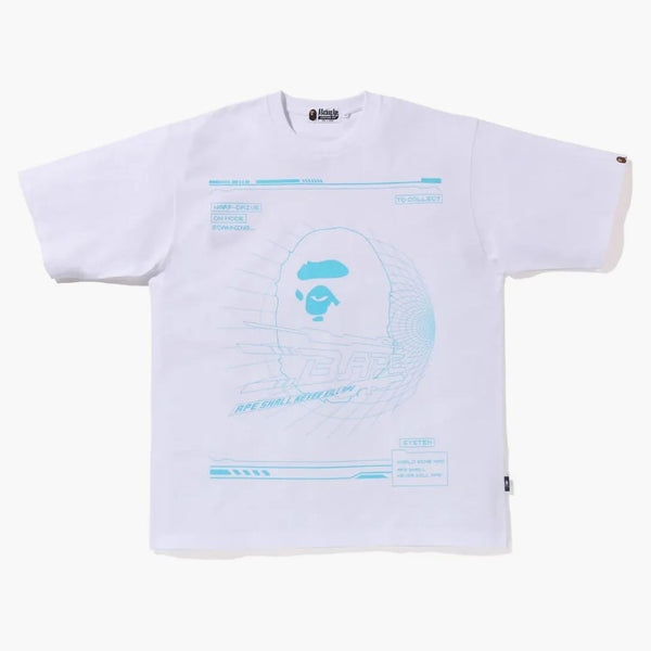 Bape Cyber ​​Bathing Ape Relaxed Fit Tee White