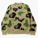Bape def Camo Crewneck Beige