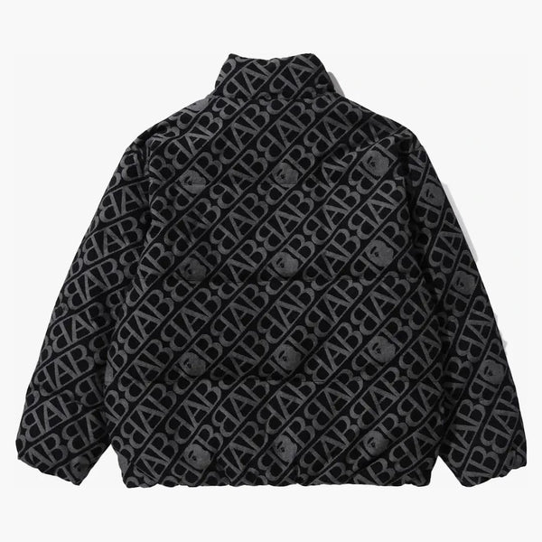 Bape denim monogram buffer down jacket black
