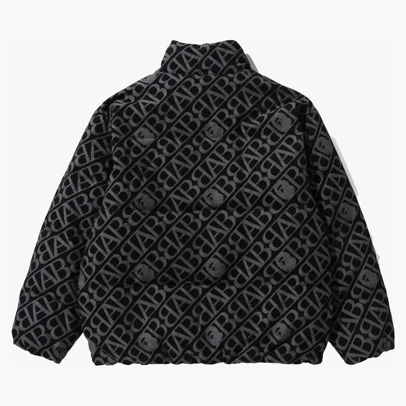 Bape denim monogram buffer down jacket black