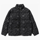 Bape denim monogram buffer down jacket black