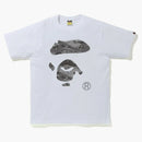 Bape Desert Camo Ape Face TEE WHITE/BLACK