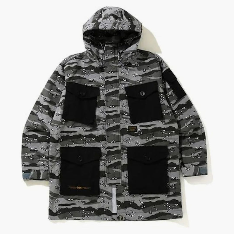 Bape Desert Camo Loose Fit vojenské bunda černá