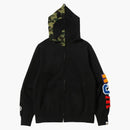 Bape Detachable Shark Full Zip Hoodie Black
