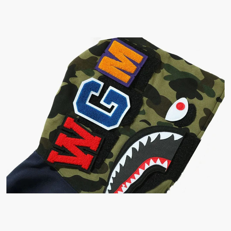 Bape Detachable Shark Full Zip Hoodie Navy