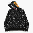 BAPE DIGITÁLNÍ CAMO SHARK Wide Pullover Hoodie Black