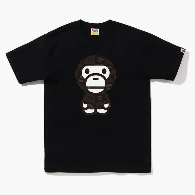 Bape distortion big baby milo tea black black