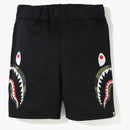 Bape Double Knit Side Shark Shorts Black