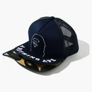BAPE Double Visor Mesh Snapback Cap Navy