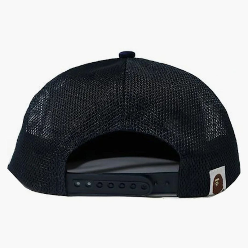Bape Double Visor Mesh Snapback Cap Navy