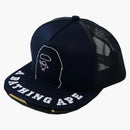 BAPE Double Visor Mesh Snapback Cap Navy
