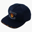 BAPE Double Visor Milo Snapback Cap Navy