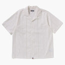 Bape Embroidery Open Collar S/s Shirt Ivory