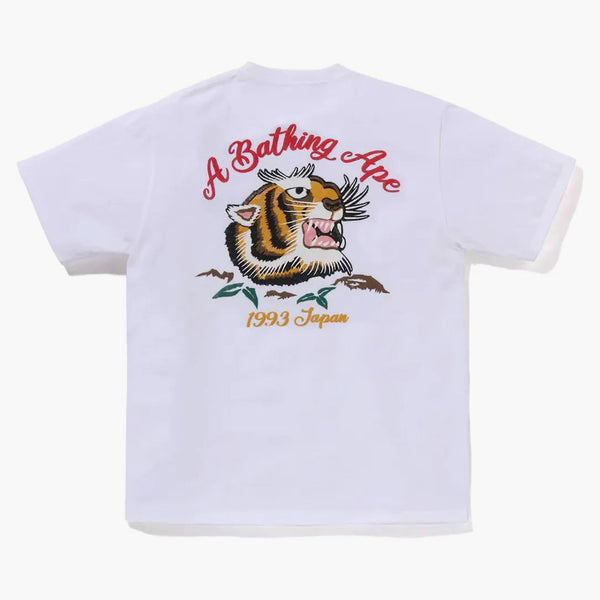 Bape Empoidery Style Suvenir Logo Tee White