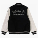 Bape Embroidery Varsity Jacket Black
