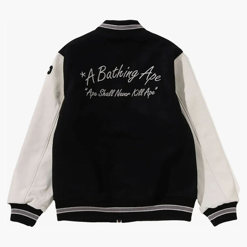 BAPE SEMPOIDERY VARSITY RAKE BLACK