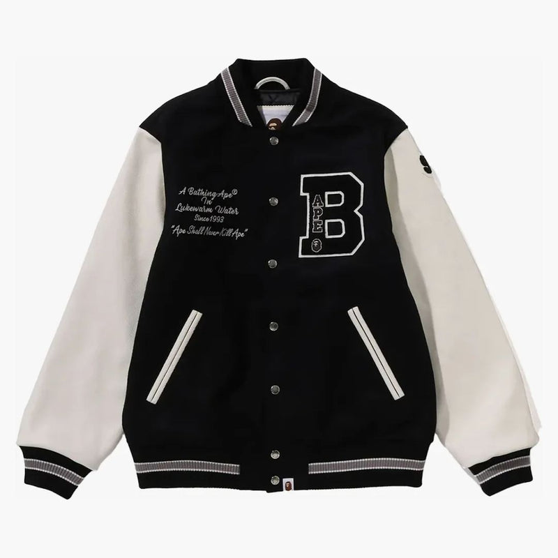 BAPE SEMPOIDERY VARSITY RAKE BLACK