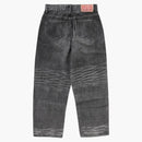 Bape Fake Print State Fit Denim Pants černé