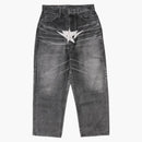 Bape Fake Print State Fit Denim Pants černé