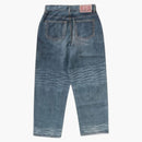 Bape Fake Print Sta Loose Fit Denim Pants Light Indigo