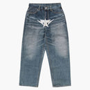 Bape Fake Print Sta Loose Fit Denim Pants Light Indigo