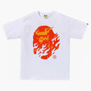 Bape Flame Ape Head Tee White/red