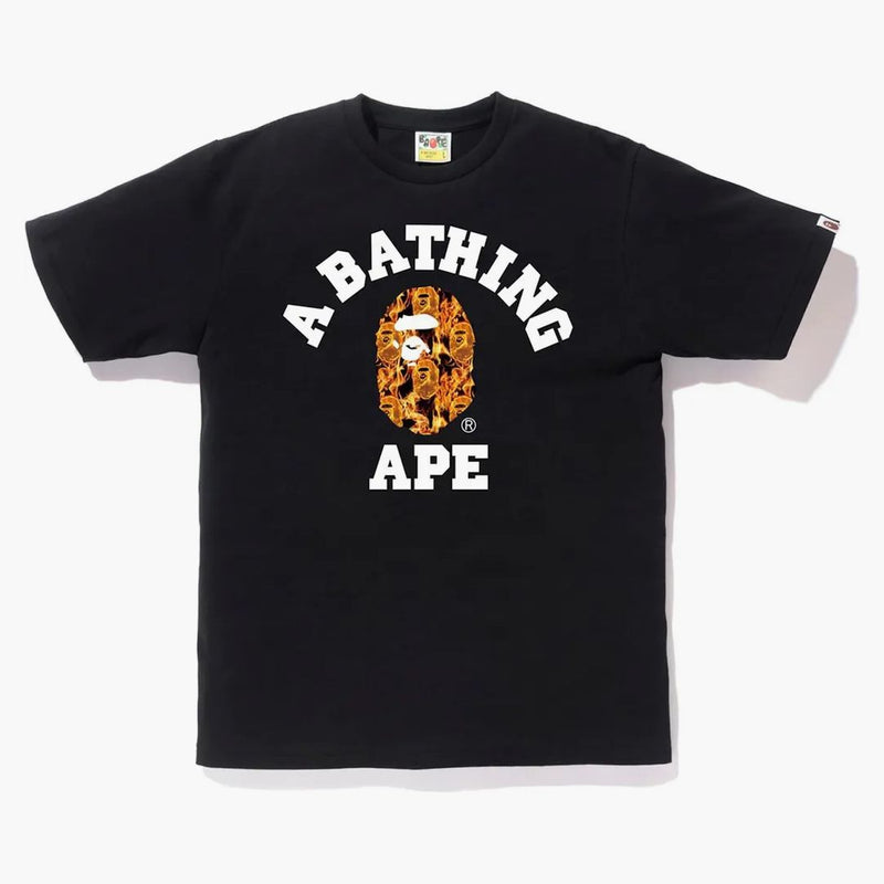 BAPE FLAME College Tè nero/arancione