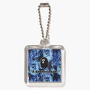 Bape Flame Keychain Blue