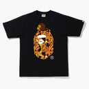 Bape Flame Milo on Big Ape T-shirt Black/Orange