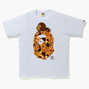BAPE Flame Milo på Big Ape T-shirt White/Orange