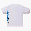 Bape Flame Side Big Ape Head Tee White/Blue