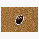 Bape Fleece One Point Zip Hoodie Beige