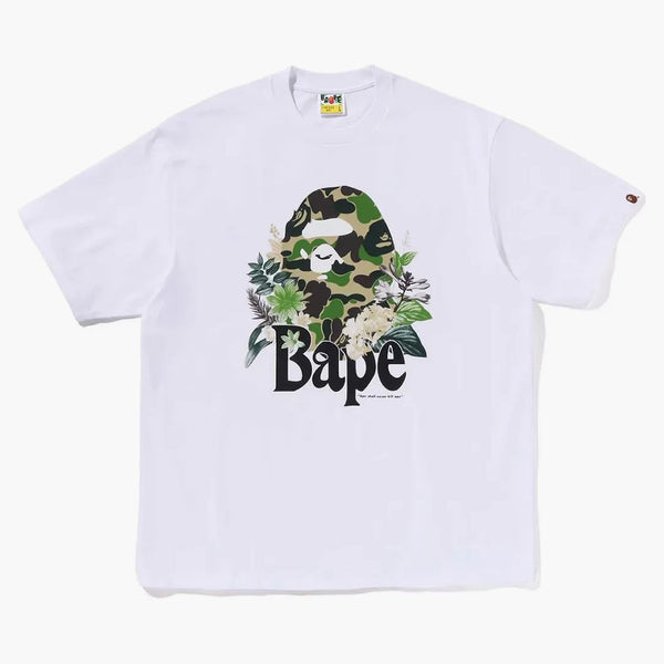 Bape Flora Big Ape Head Relaxed Fit Tee White