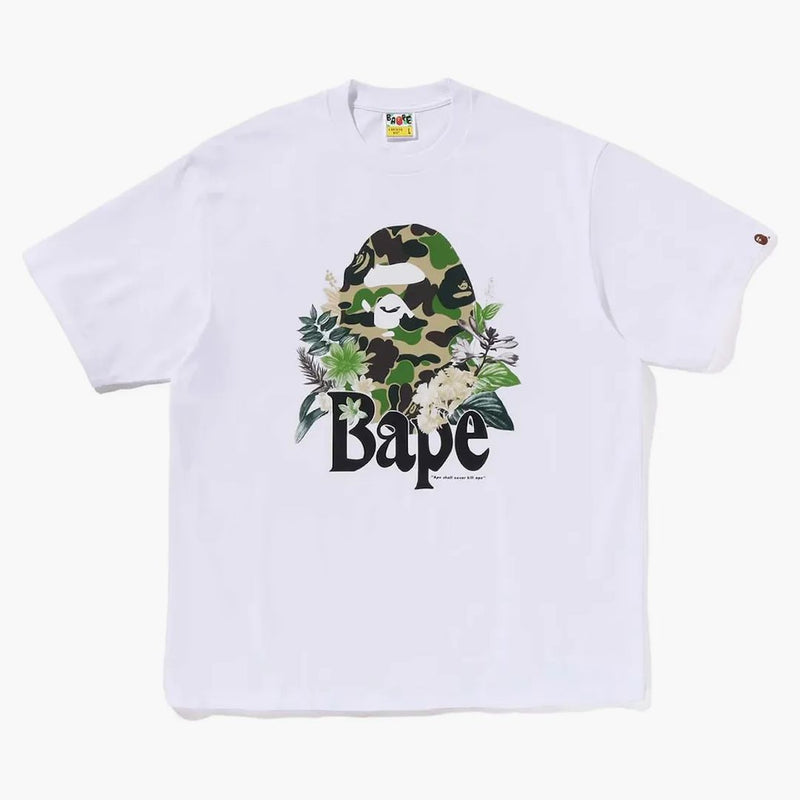 Bape Flora Big Ape Head Relaxed Fit Tee White
