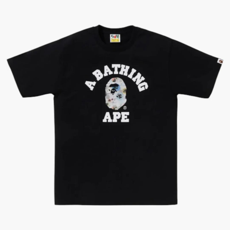 Bape Floral Camo College Tee Black