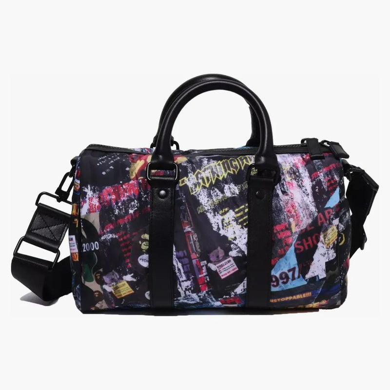 Bape Flyer Pattern Mini Boston Bag Multicolor
