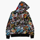 Bape leták vzor Shark Full Zip Hoodie Multicolor