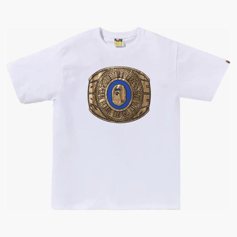 Bape Foil Bape College Ring Tee White