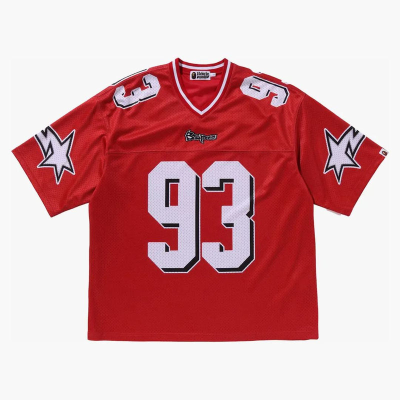 Bape calcio rilassato in forma t -tee rossa