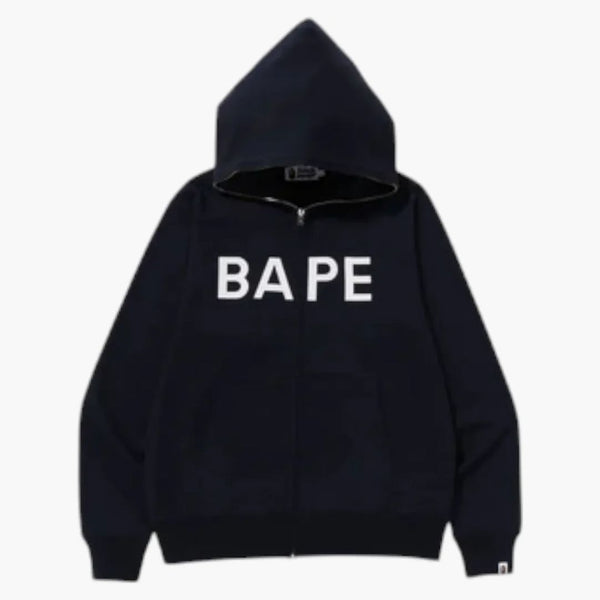 Bape Full Zip Hoodie Navy