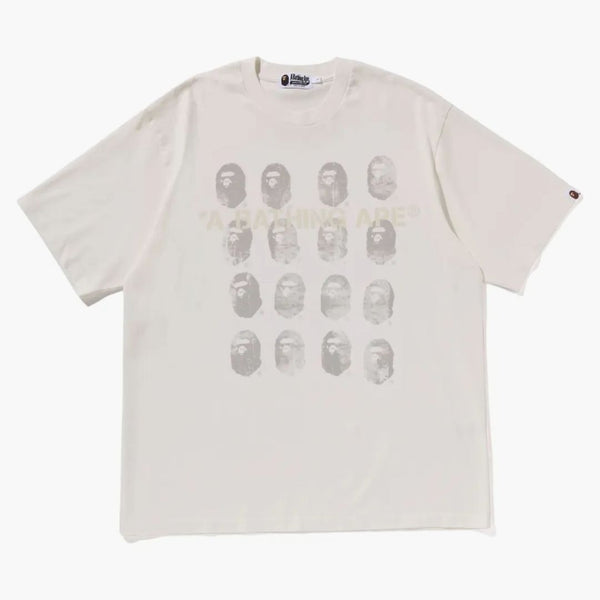 Bape Garment Dye Logo Relaxed Fit Tee Ivory