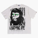 Bape Garment Dye Multi Logo Relaxed Fit Tee White