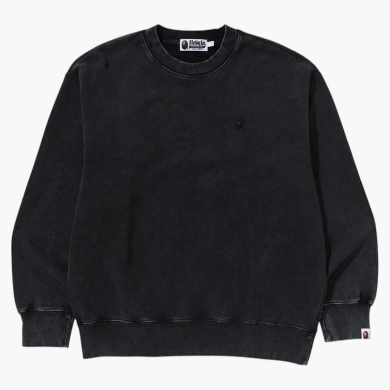 Bápové oděvy barvivo O jeden bod uvolněná fit Crewneck mikina černá