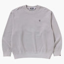 Tintura per abbigliamento da bape un punto rilassato in forma da crewerna grigio grigio