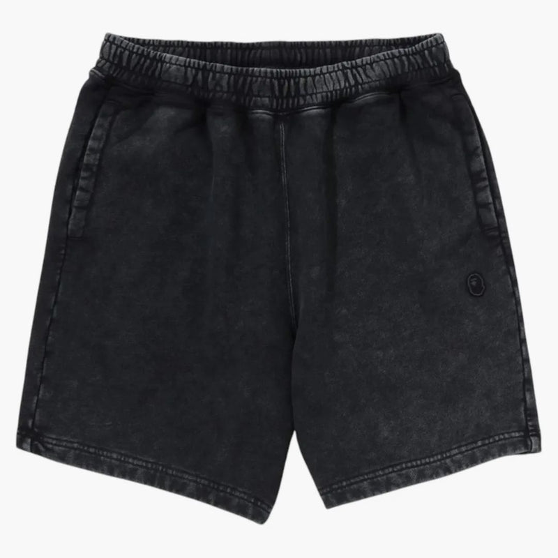 Bape Garment Dye One Point Relaxed Fit Sweat Shorts Black