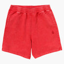 Bape Garment Dye One Point Relaxed Fit Sweat Shorts Red