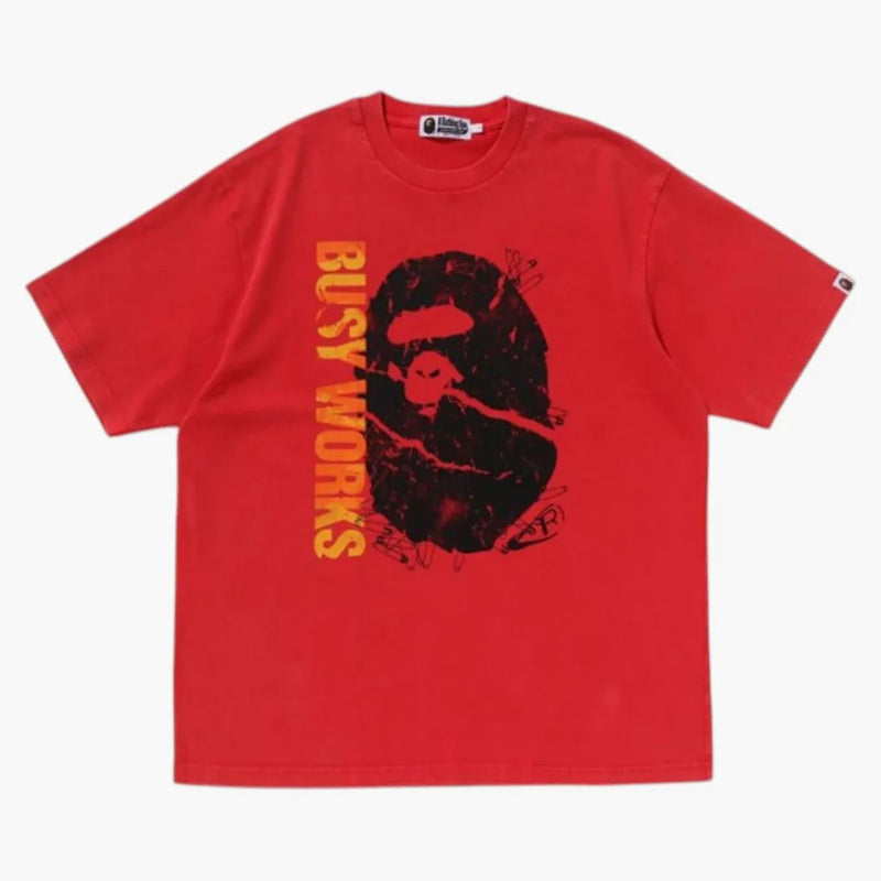 Bape Garment Dye Relaxed Fit Tee Red